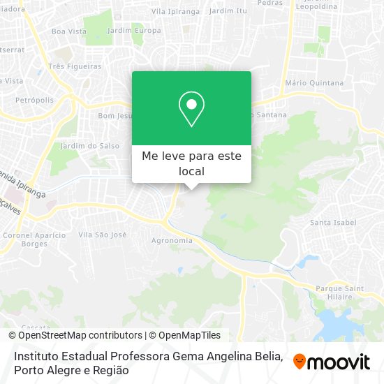 Instituto Estadual Professora Gema Angelina Belia mapa