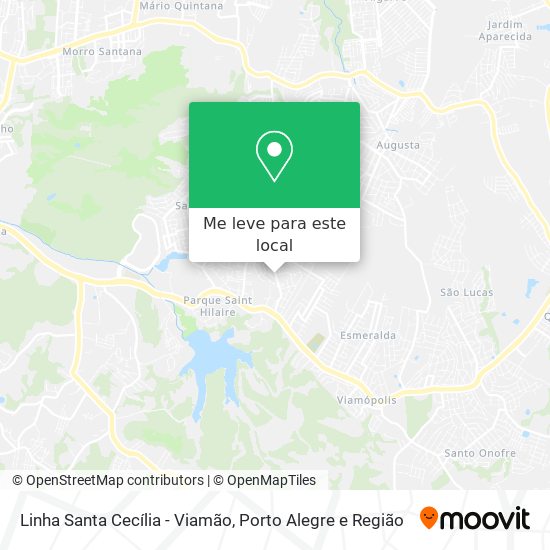 Linha Santa Cecília - Viamão mapa