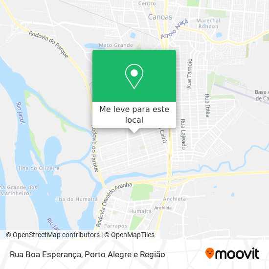 Rua Boa Esperança mapa