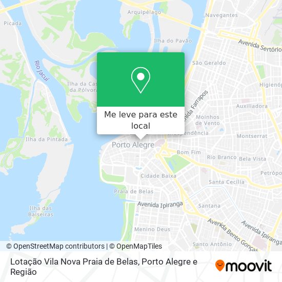 Lotação Vila Nova Praia de Belas mapa