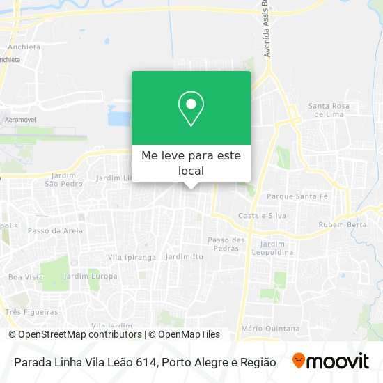 Parada Linha Vila Leão 614 mapa