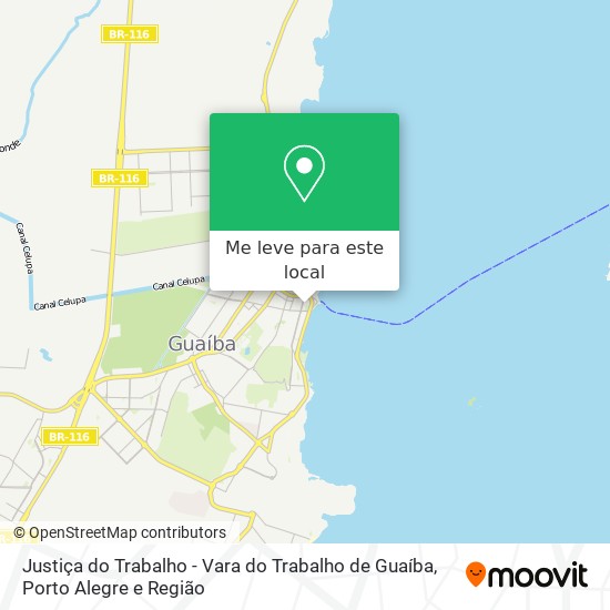 Justiça do Trabalho - Vara do Trabalho de Guaíba mapa