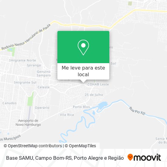 Base SAMU, Campo Bom-RS mapa