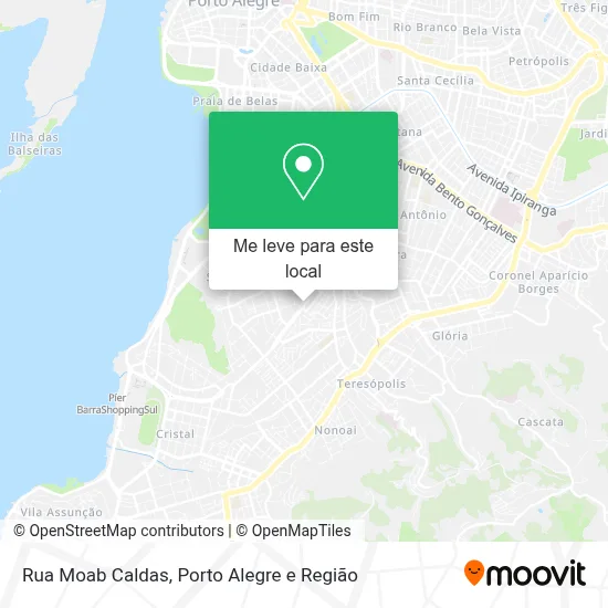 Rua Moab Caldas mapa