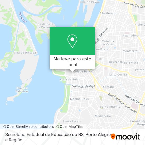 Secretaria Estadual de Educação do RS mapa