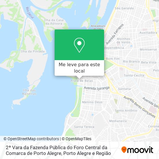 2ª Vara da Fazenda Pública do Foro Central da Comarca de Porto Alegre mapa