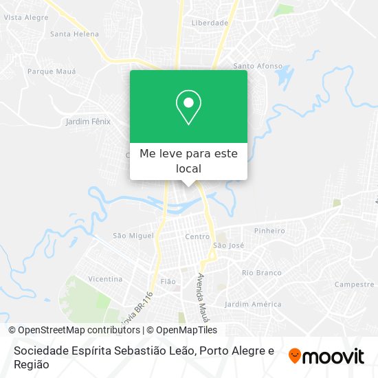 Sociedade Espírita Sebastião Leão mapa