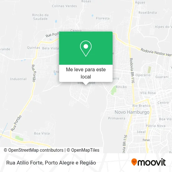 Rua Atílio Forte mapa