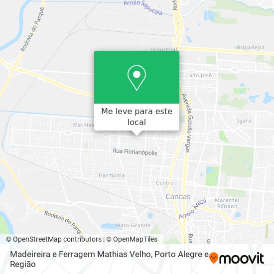 Madeireira e Ferragem Mathias Velho mapa