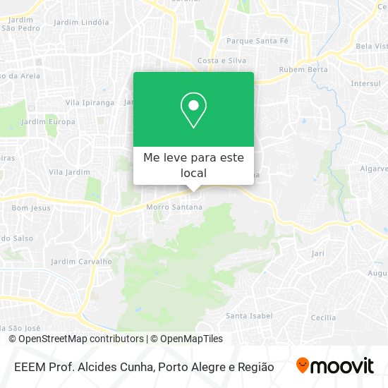 EEEM Prof. Alcides Cunha mapa