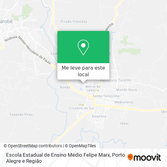 Escola Estadual de Ensino Médio Felipe Marx mapa