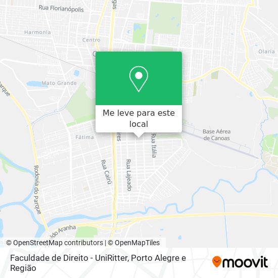 Faculdade de Direito - UniRitter mapa