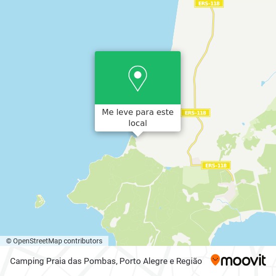 Camping Praia das Pombas mapa