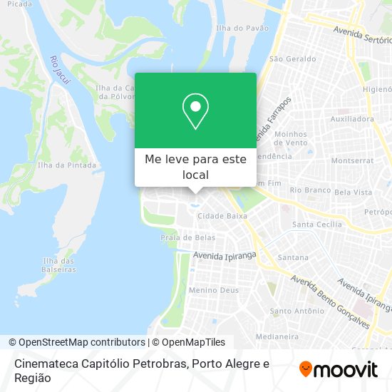 Cinemateca Capitólio Petrobras mapa