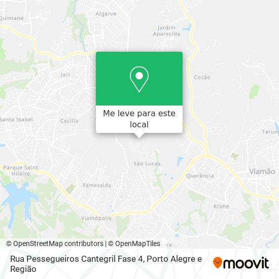 Rua Pessegueiros Cantegril Fase 4 mapa