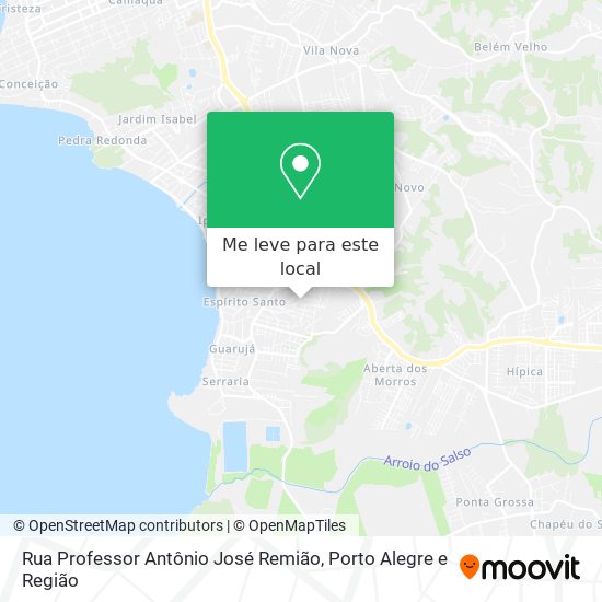 Rua Professor Antônio José Remião mapa