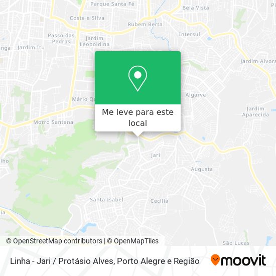 Linha - Jari / Protásio Alves mapa