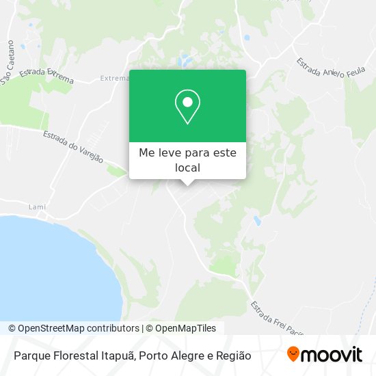 Parque Florestal Itapuã mapa