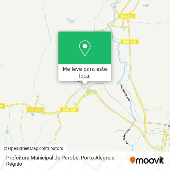 Prefeitura Municipal de Parobé mapa