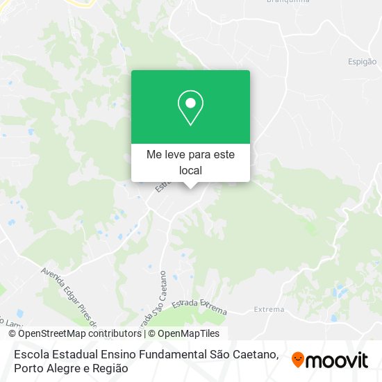 Escola Estadual Ensino Fundamental São Caetano mapa