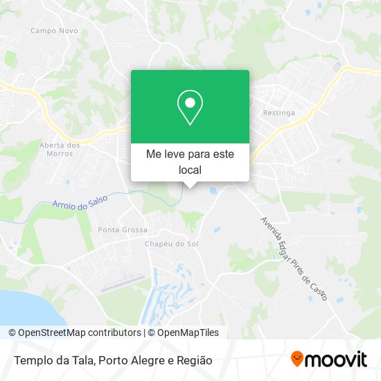 Templo da Tala mapa