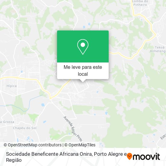 Sociedade Beneficente Africana Onira mapa