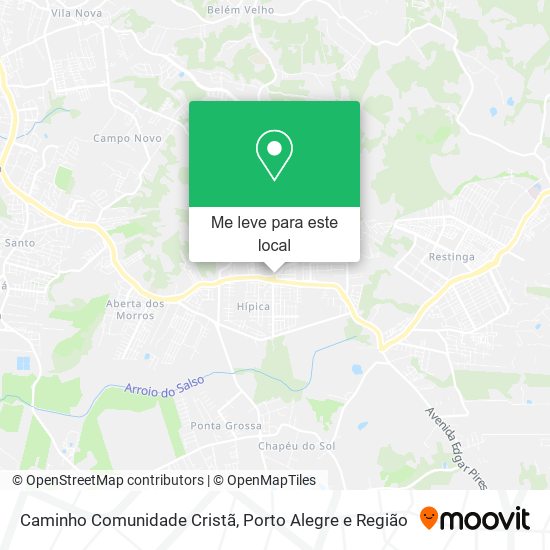 Caminho Comunidade Cristã mapa