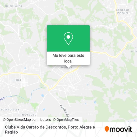 Clube Vida Cartão de Descontos mapa