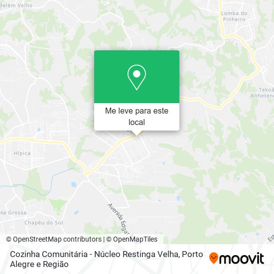 Cozinha Comunitária - Núcleo Restinga Velha mapa