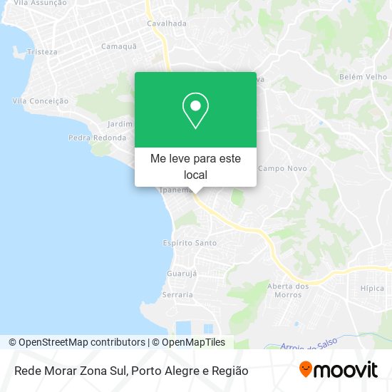 Rede Morar Zona Sul mapa