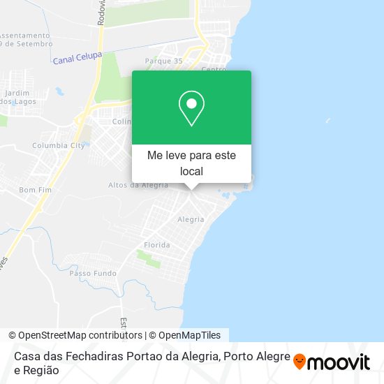 Casa das Fechadiras Portao da Alegria mapa