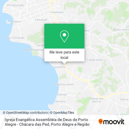 Igreja Evangélica Assembléia de Deus de Porto Alegre - Chácara das Ped mapa
