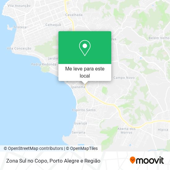 Zona Sul no Copo mapa