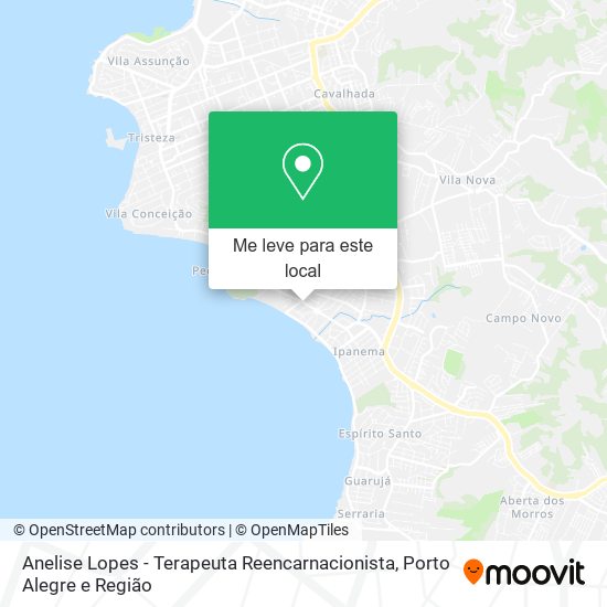 Anelise Lopes - Terapeuta Reencarnacionista mapa