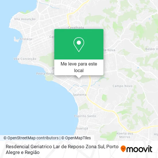 Resdencial Geriatrico Lar de Reposo Zona Sul mapa