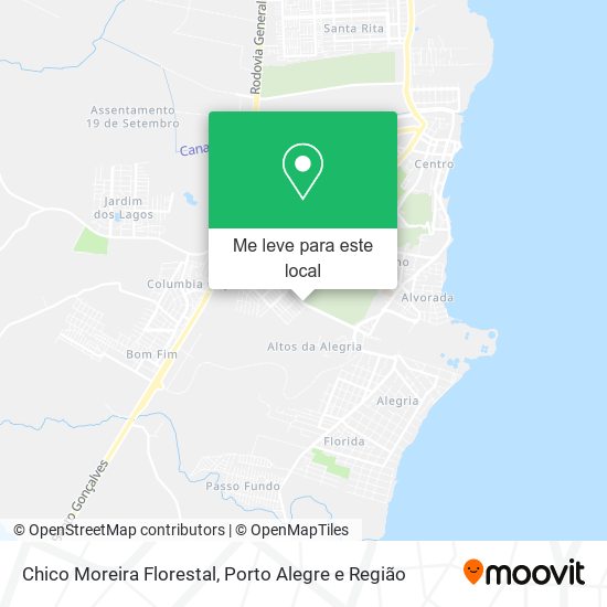 Chico Moreira Florestal mapa