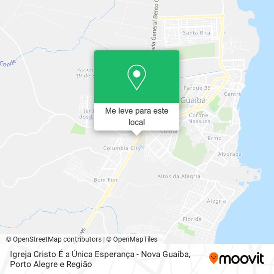 Igreja Cristo É a Única Esperança - Nova Guaíba mapa