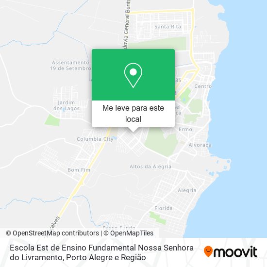 Escola Est de Ensino Fundamental Nossa Senhora do Livramento mapa