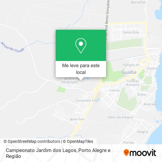 Campeonato Jardim dos Lagos mapa