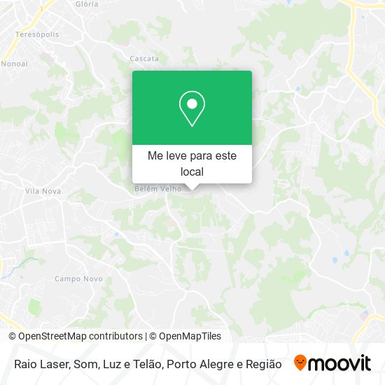 Raio Laser, Som, Luz e Telão mapa