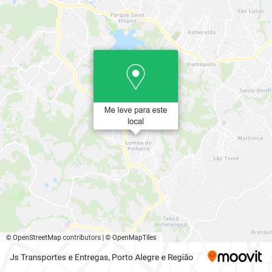 Js Transportes e Entregas mapa