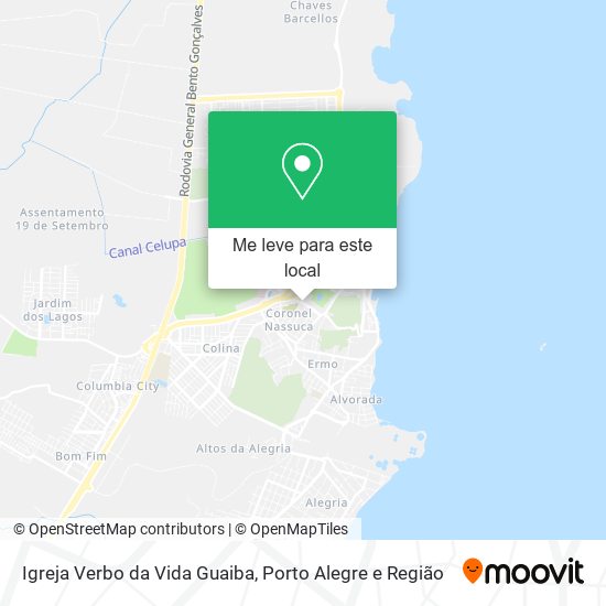 Igreja Verbo da Vida Guaiba mapa