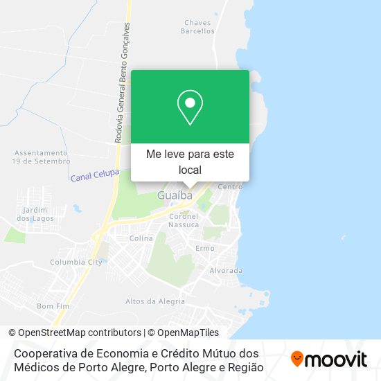 Cooperativa de Economia e Crédito Mútuo dos Médicos de Porto Alegre mapa