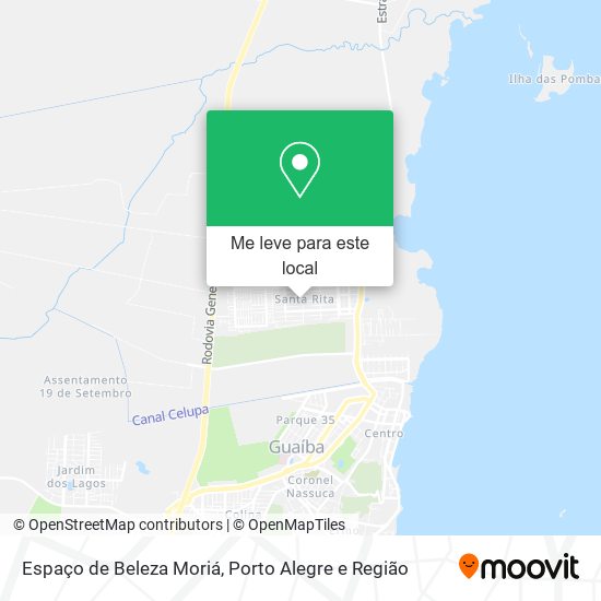Espaço de Beleza Moriá mapa