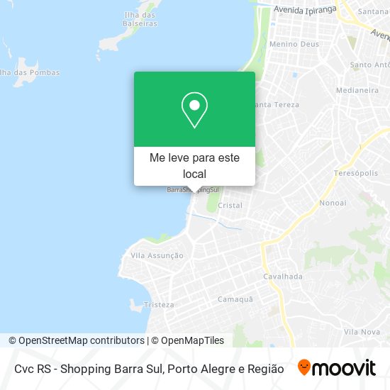 Cvc RS - Shopping Barra Sul mapa