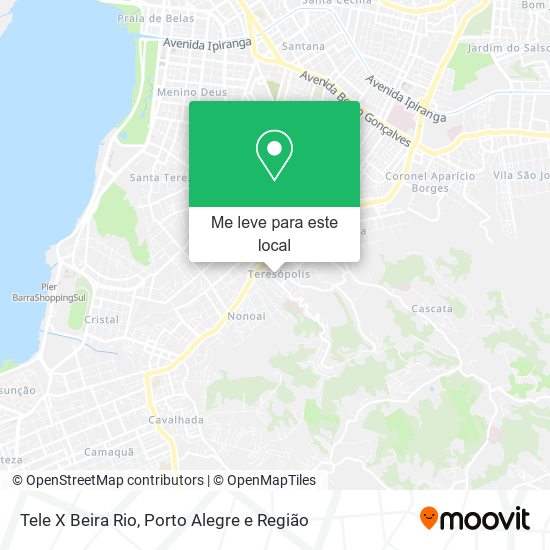 Tele X Beira Rio mapa