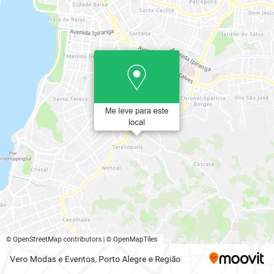 Vero Modas e Eventos mapa