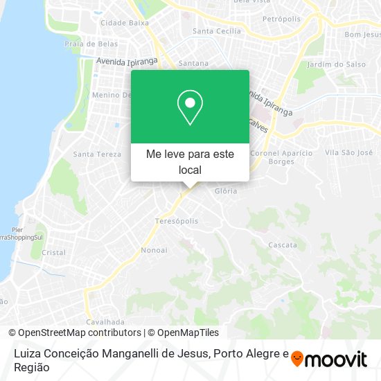 Luiza Conceição Manganelli de Jesus mapa