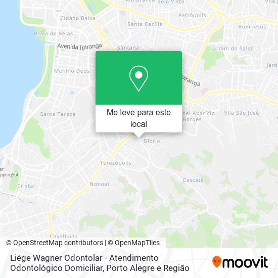 Liége Wagner Odontolar - Atendimento Odontológico Domiciliar mapa