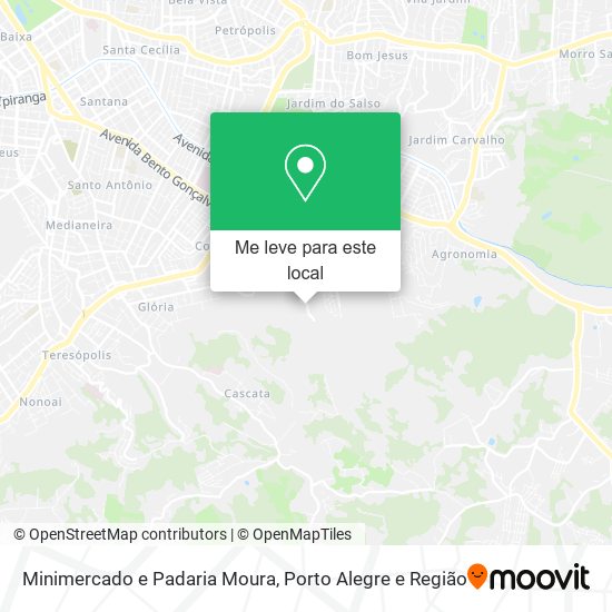 Minimercado e Padaria Moura mapa